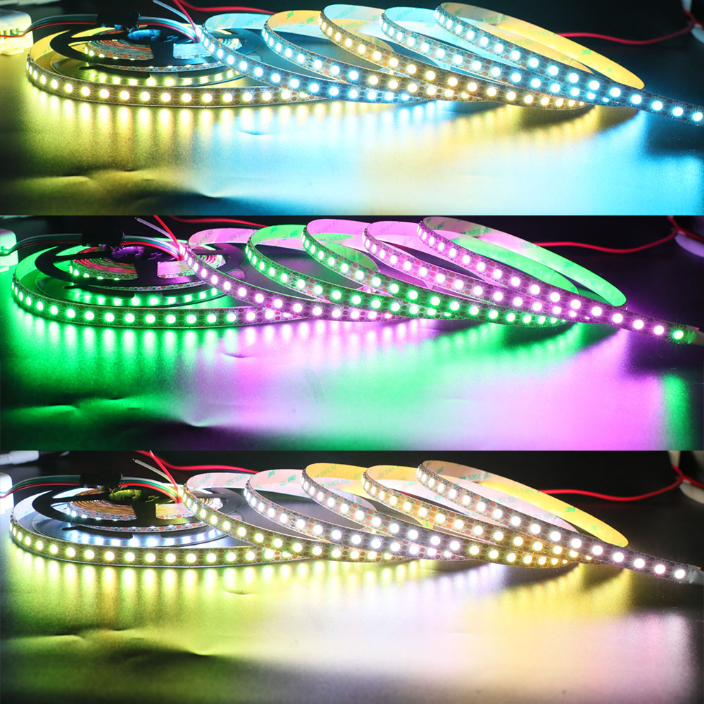 SK6812 RGBW/WWA 96LEDS/M DC5V 10MM-Wide Digital Intelligent Addressable LED Strip Lights - 5m/16.4ft per roll SK6812 RGBW/WWA 96LEDS/M DC5V 10MM-Wide Digital Intelligent Addressable LED Strip Lights - 5m/16.4ft per roll
